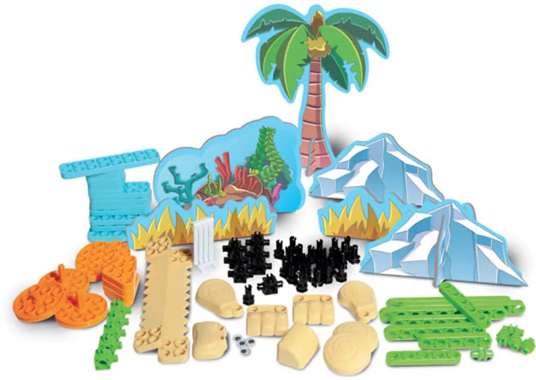 Clementoni Junior Bouwset Animals - 120+ Stukken - Blauw