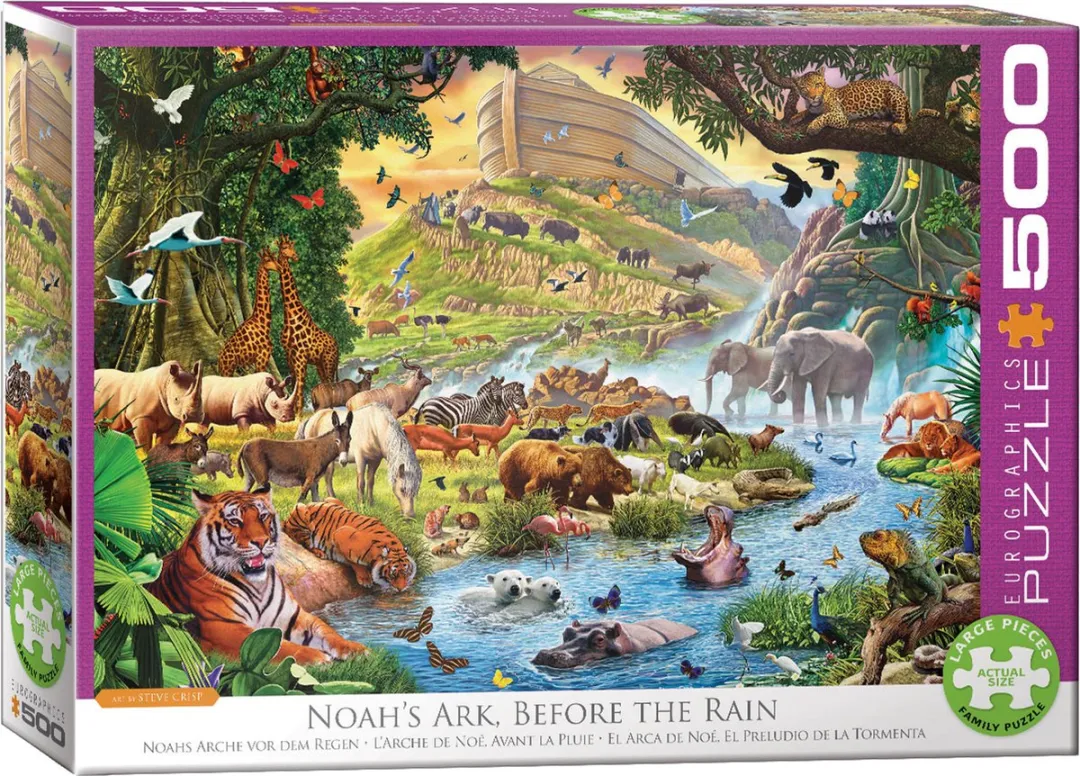 Eurographics Noahs Ark voor de Regen Steve Crisp 500 XL Puzzel - 500 Stuks