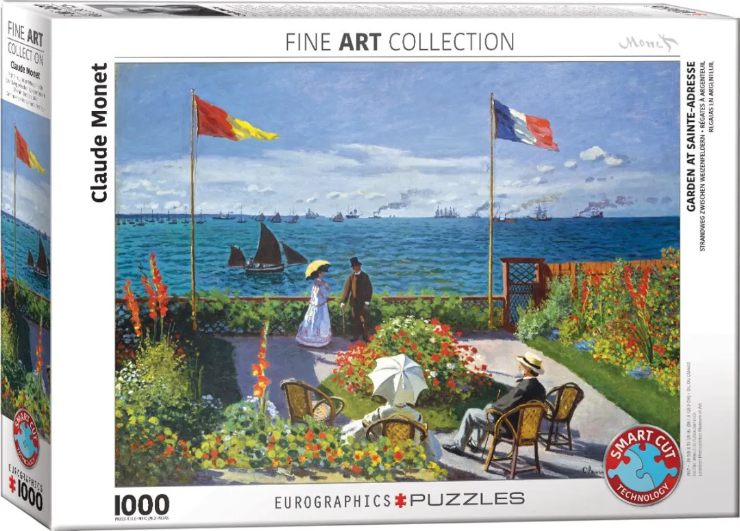 Eurographics Monet Tuin in Sainte-Adresse Legpuzzel 1000 Stuks