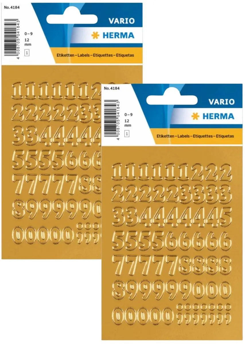 Herma Stickervel Nummers 0-9