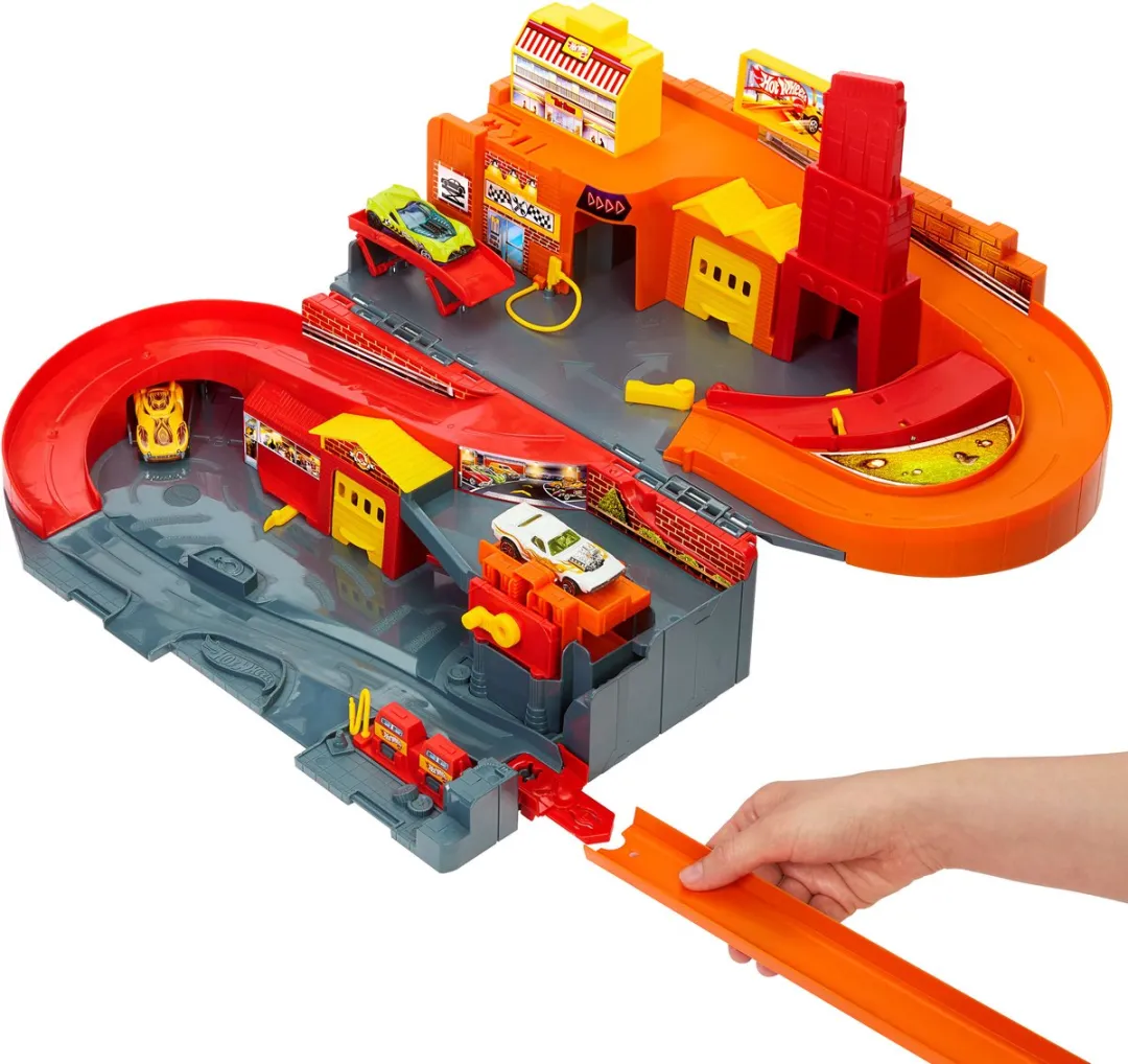 Hot Wheels The Hot Ones Sto & Go JFH37 Voertuig & Circuitset - Meerkleurig - afbeelding 6 van 6