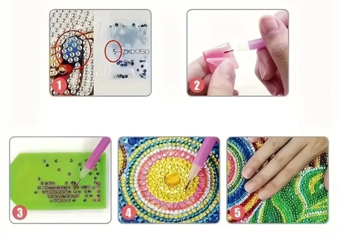 Disney Prinsessen Diamond Painting Kaartenset - 10 Stuks - Middel formaat - Princess - afbeelding 3 van 3
