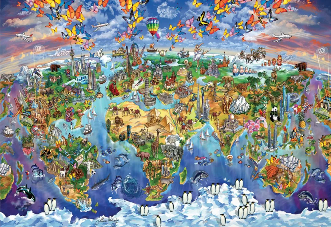 Eurographics Wereldwonderen Legpuzzel 5000 Stuks - 101,5x152,5cm - Meerkleurig