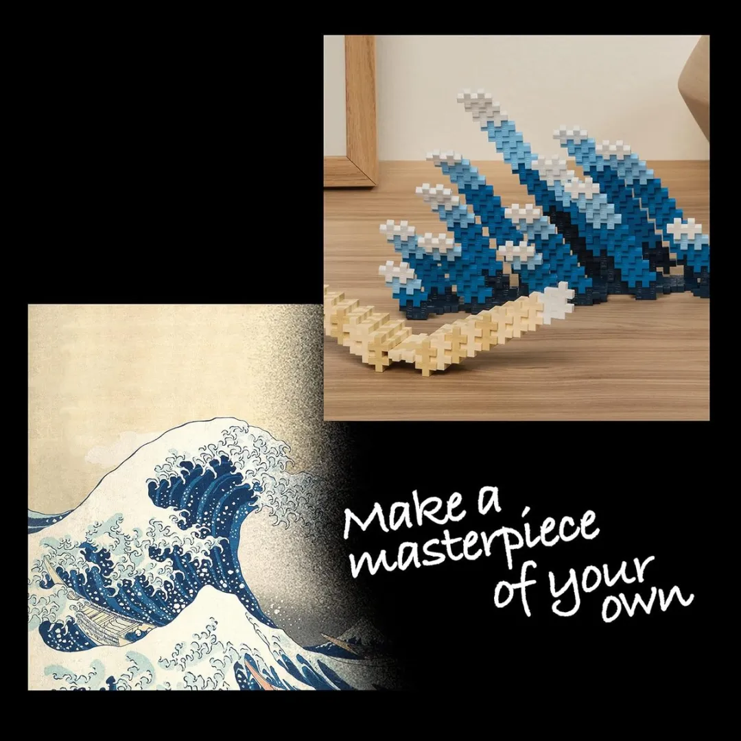 Plus-Plus Inspired Hokusai The Wave 350 Bouwstenen - 350 Stuks