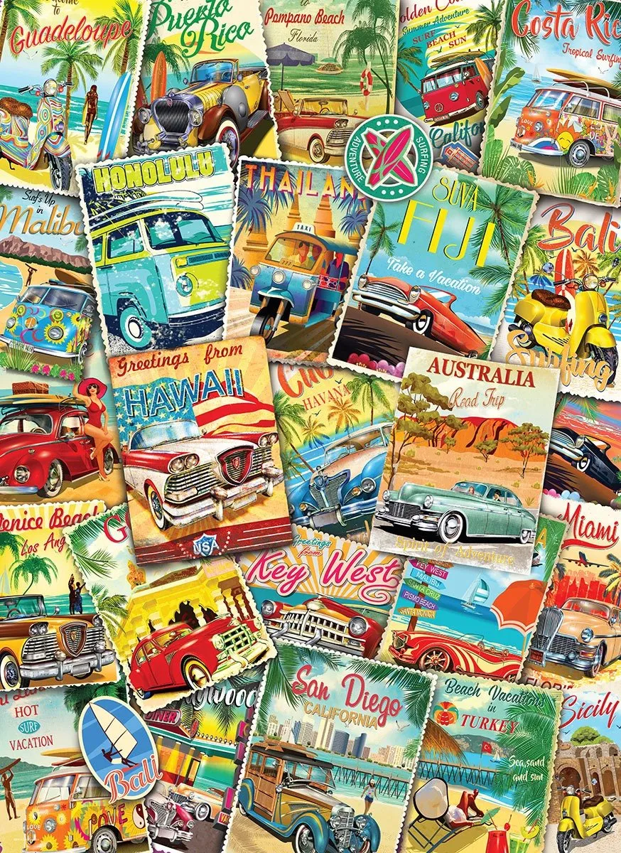 Eurographics Vintage Travel Collage Legpuzzel 1000 Stuks - eu6000-5628