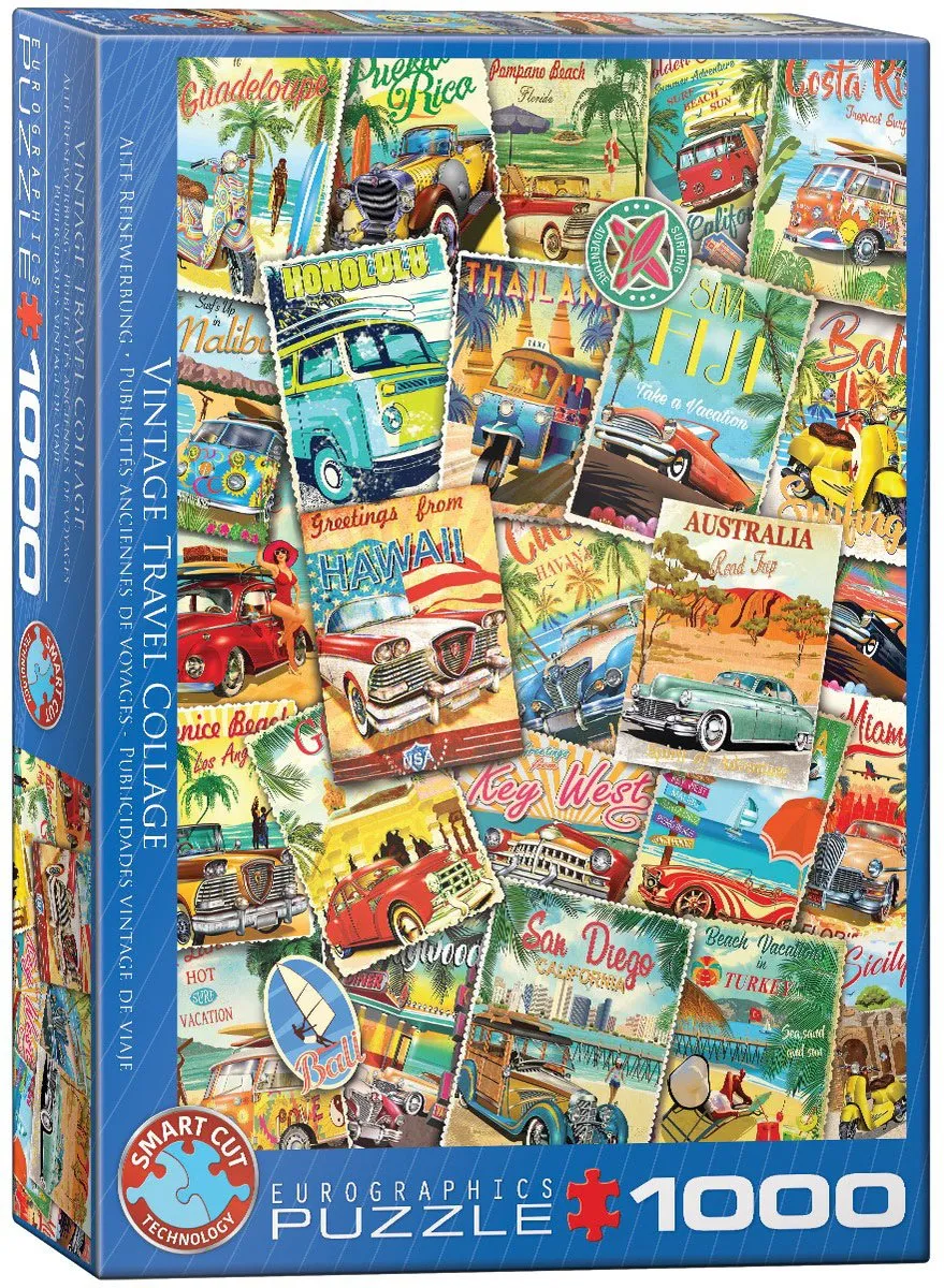 Eurographics Vintage Travel Collage Legpuzzel 1000 Stuks - eu6000-5628