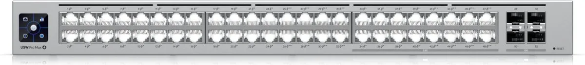 Ubiquiti UniFi Pro Max Switch 48-Poorten PoE++ - Metaal