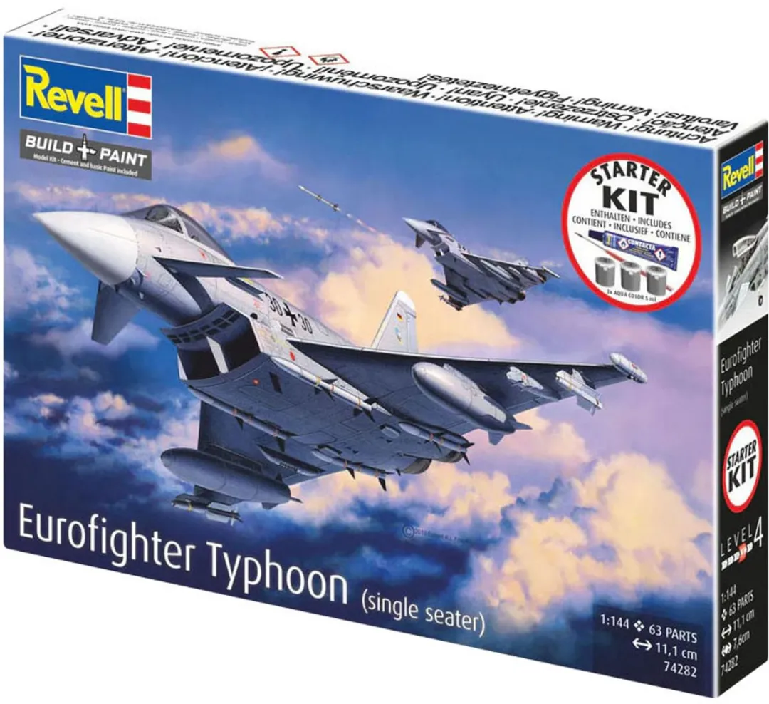 Revell 74282 Eurofighter Typhoon Modelbouwpakket 1:144 - 63 Onderdelen - Multicolor