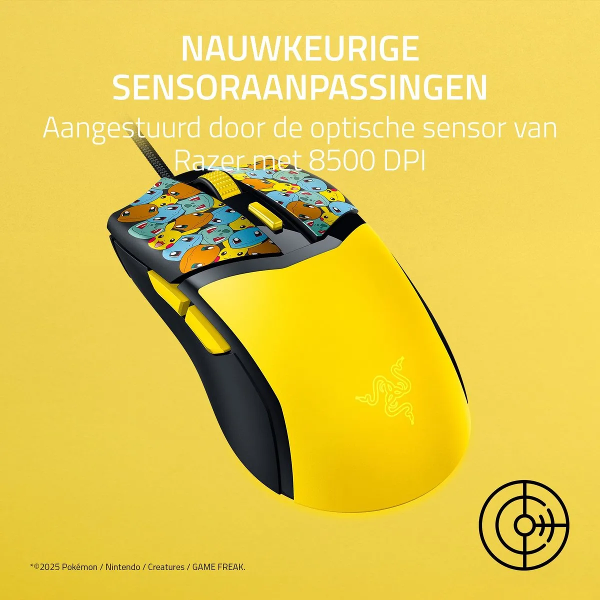 Razer Cobra RZ01-04650400-R3M1 Gaming Muis - Pokémon Kanto Starters