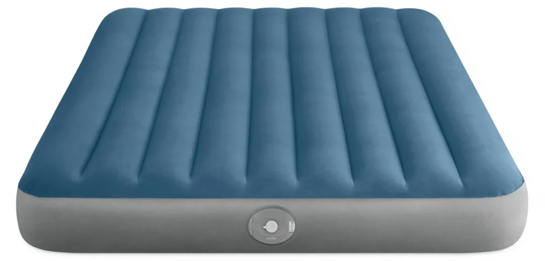 Intex Queen Prestige Downy Luchtbed 203x152cm - Blauw/Grijs