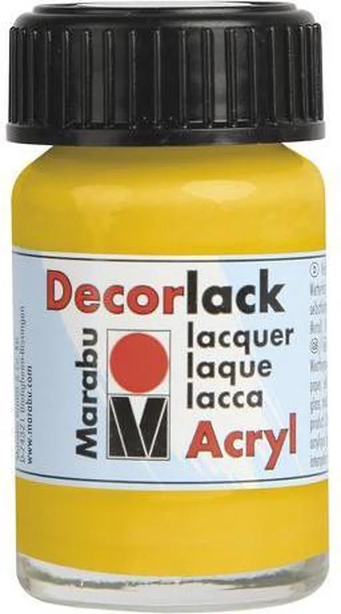 Marabu Decorlack Acryl 15ml - Middengeel