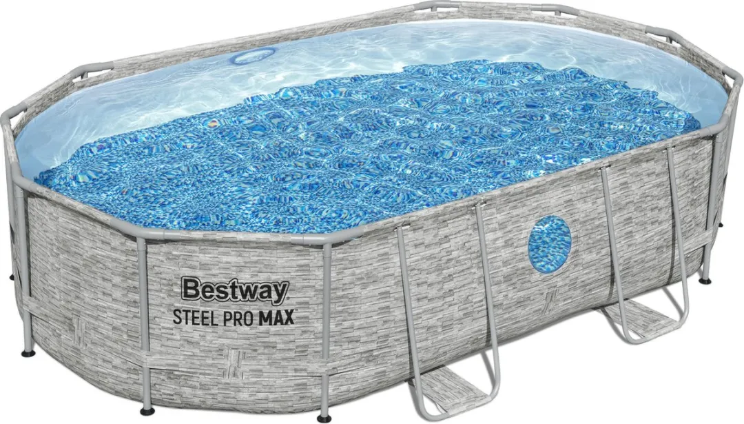 Bestway Steel Pro MAX Splashview Zwembadset 488x305x107cm - Grijs - afbeelding 3 van 6