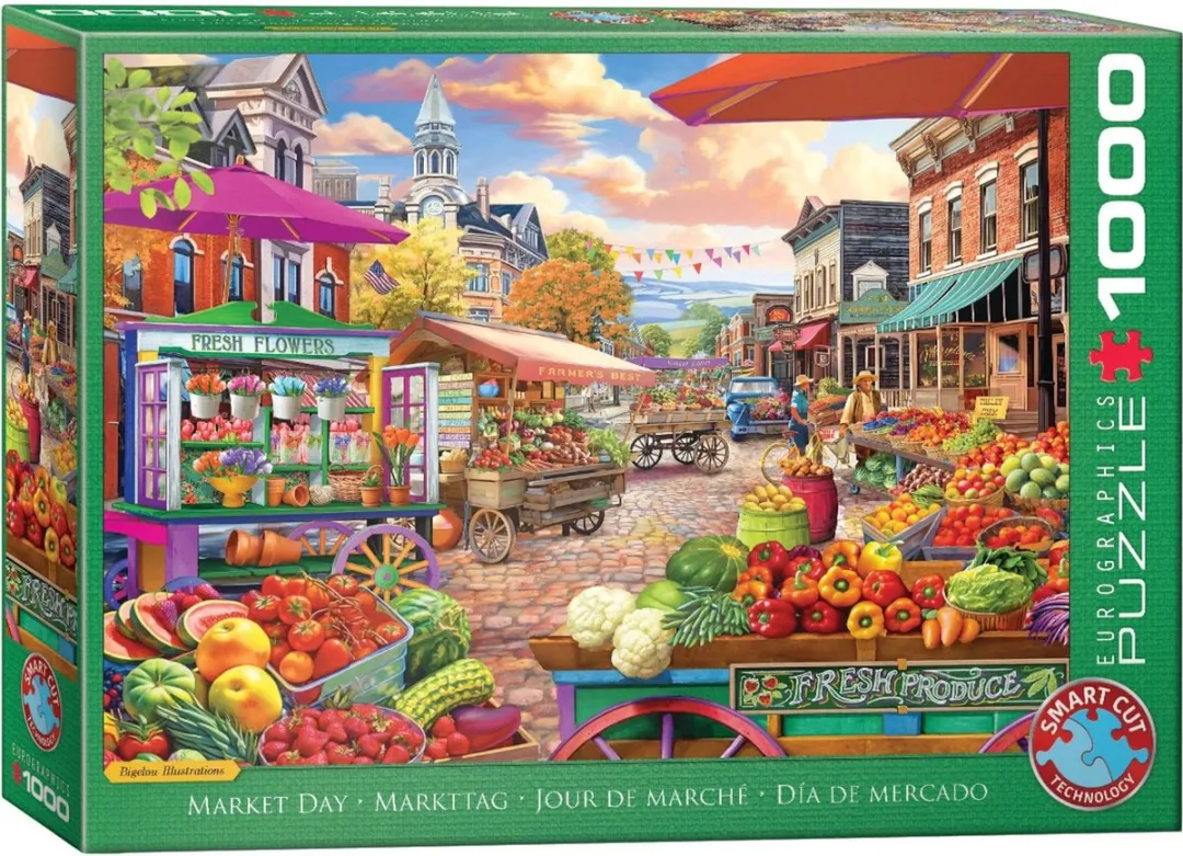 Eurographics Marktdag Bigelow Illustrations Legpuzzel 1000 Stuks