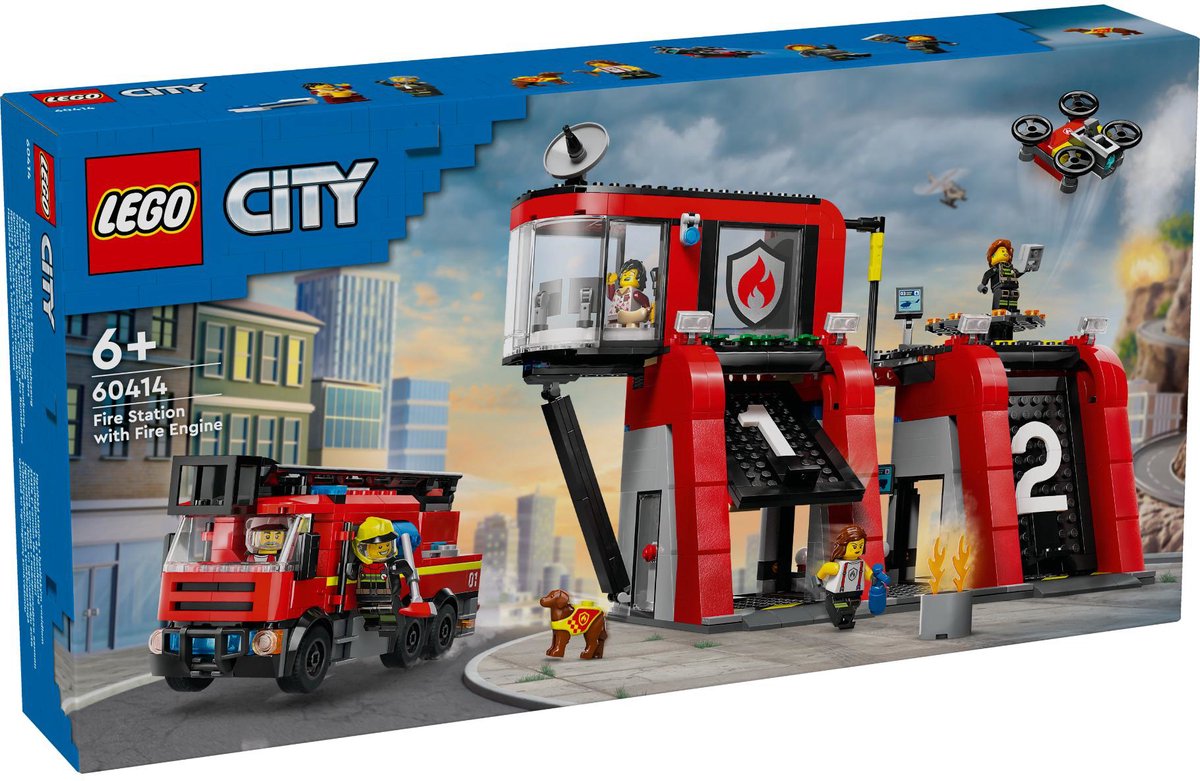 LEGO City Brandweerkazerne en brandweerauto - 60414