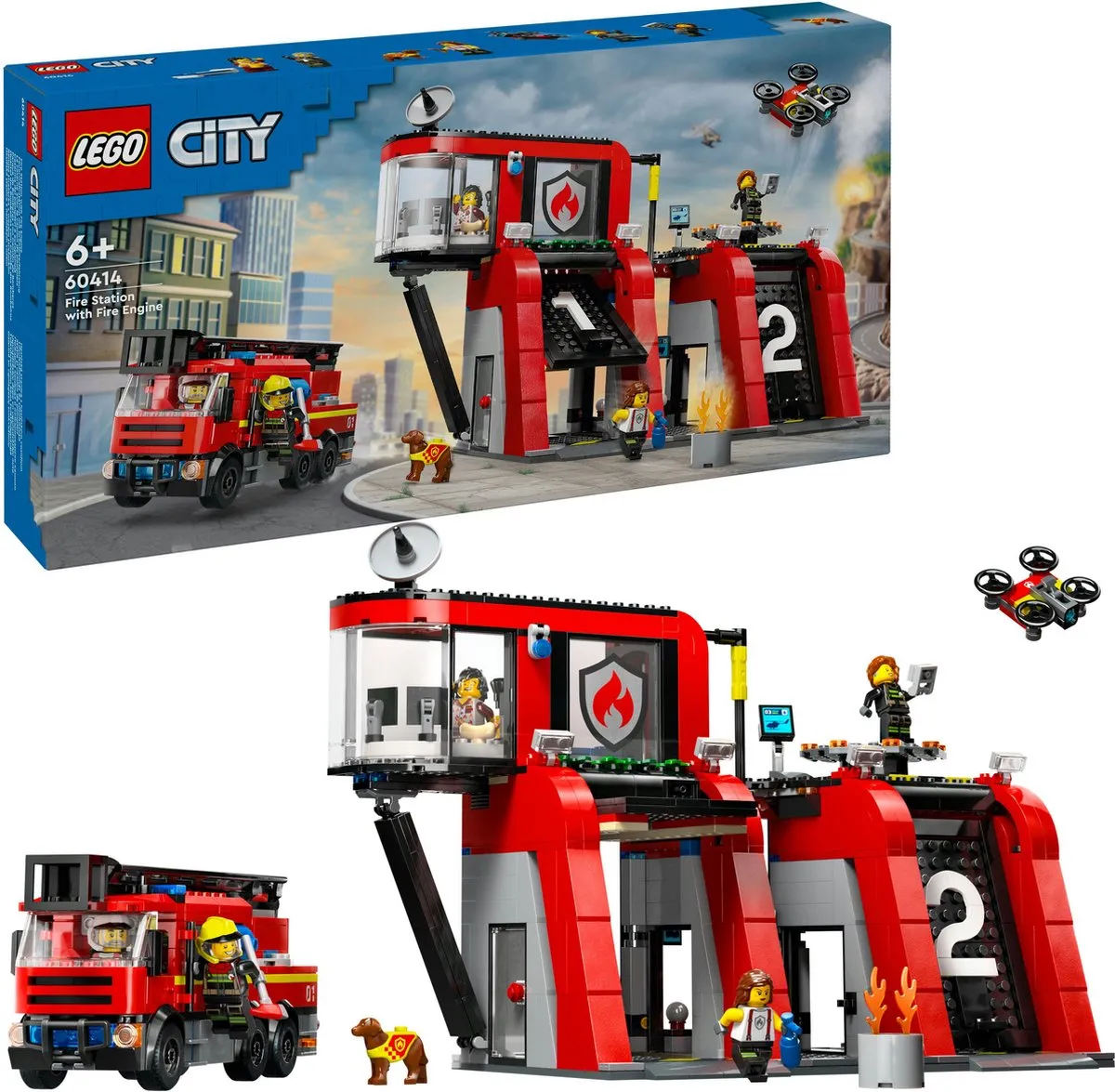 LEGO City Brandweerkazerne 60414 - 843 Stukken