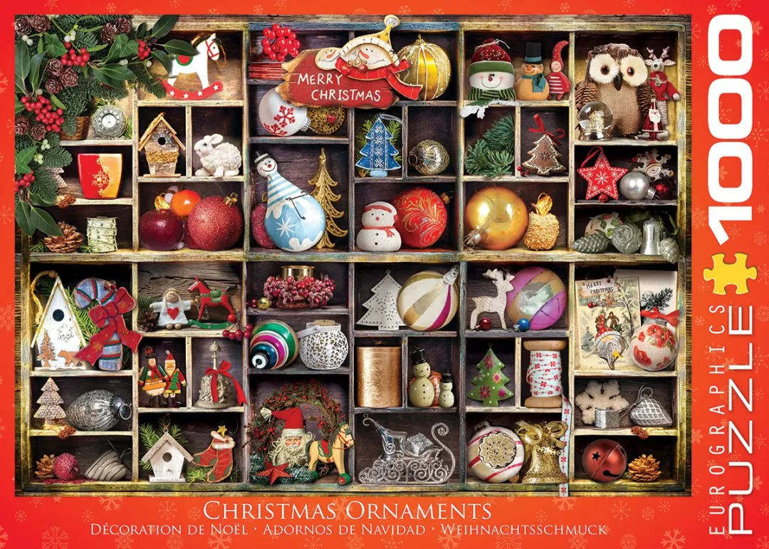 Eurographics Kerstversiering Legpuzzel 1000 Stuks - Meerkleurig