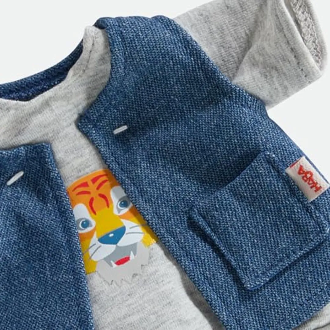Haba Tijger Verkleedset 30cm - Poppenkleding M - Meerkleurig