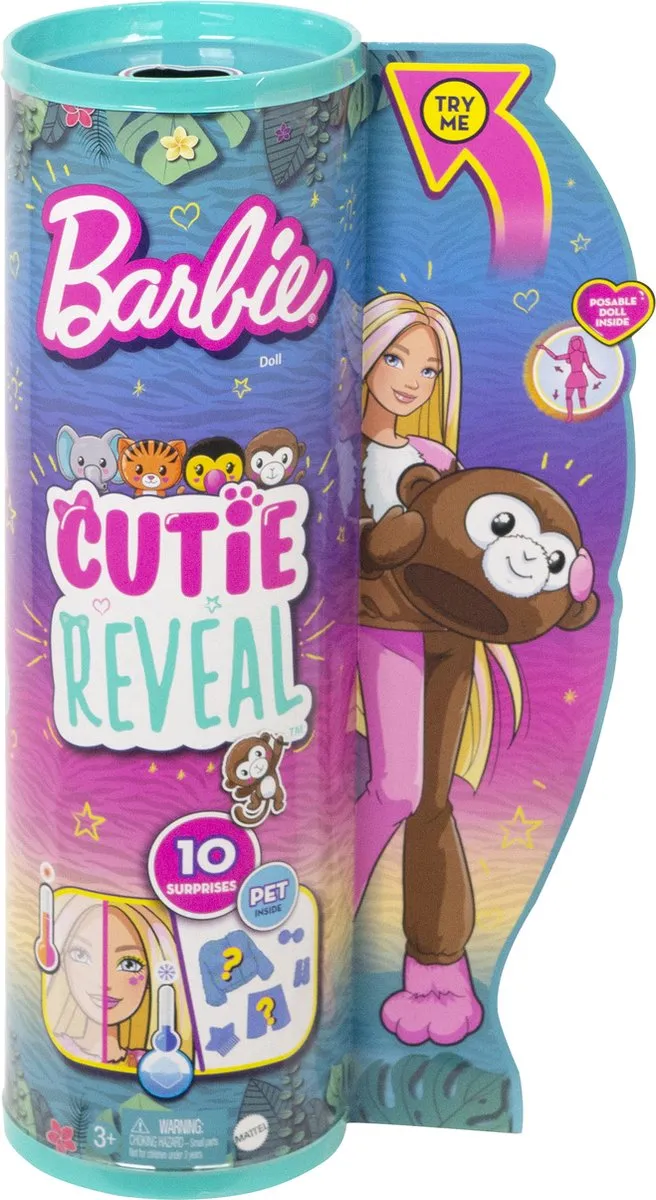Barbie Cutie Reveal Jungle Aap HKR01