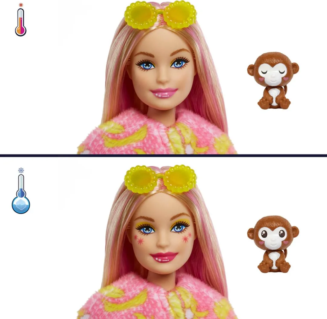 Barbie Cutie Reveal Jungle Aap HKR01 - Pop met verrassingsaccessoires