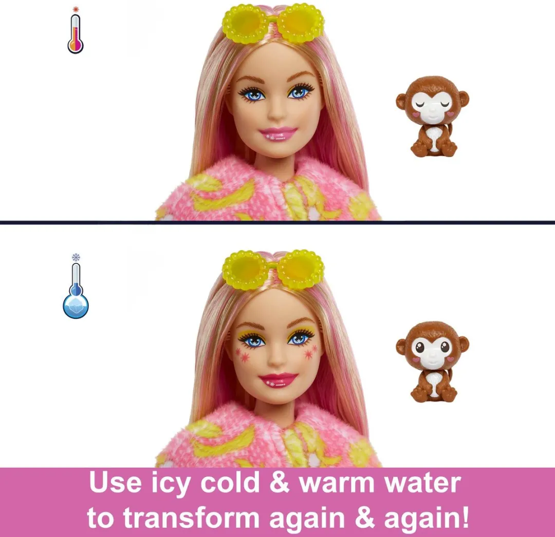 Barbie Cutie Reveal Jungle Aap HKR01 - Pop met verrassingsaccessoires