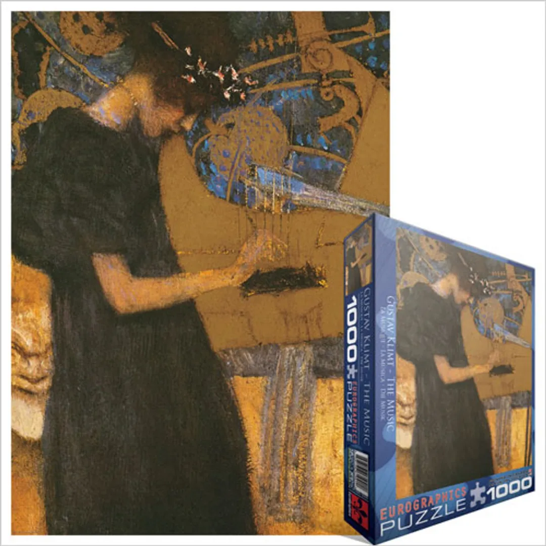 Eurographics Gustav Klimt Muziek Fine Art Legpuzzel 1000 Stuks - 48x68cm - Meerkleurig