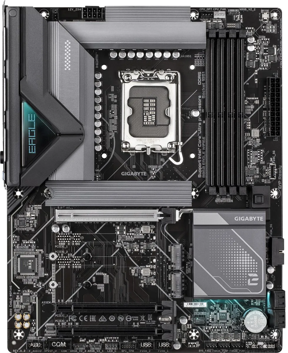 Gigabyte B860 Eagle WiFi6E Moederbord - ATX - Intel B860