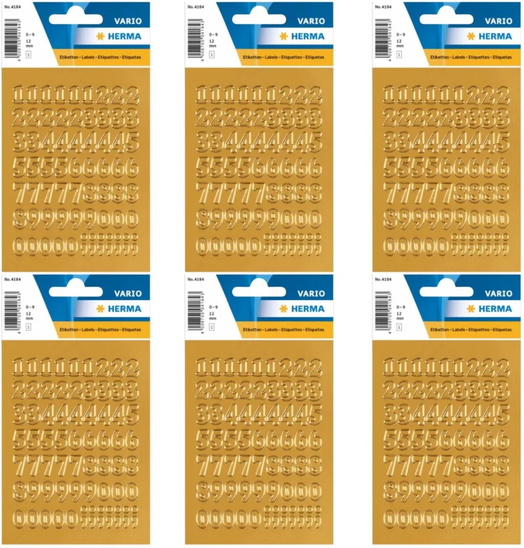 Herma Stickervel Nummers 0-9