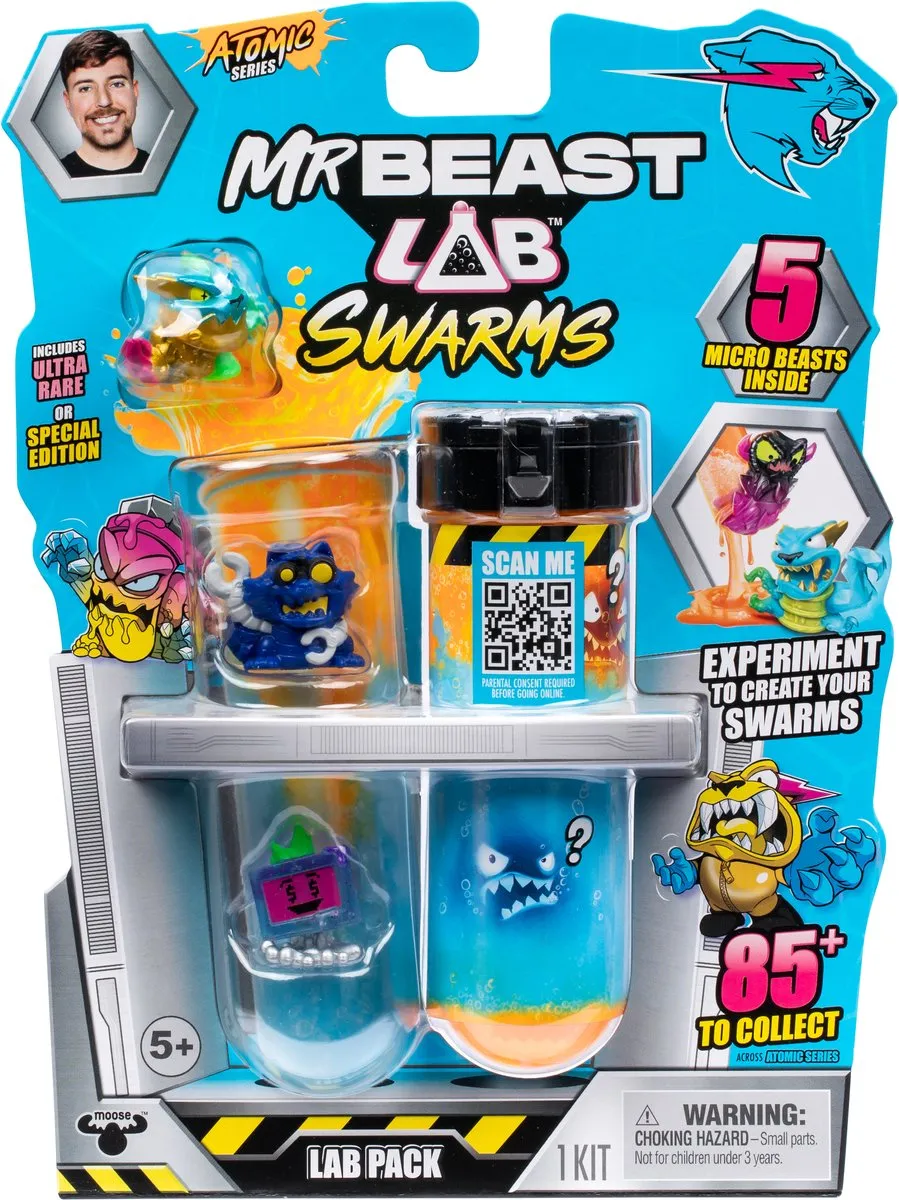 Moose Toys MrBeast Lab Swarms Atomic Serie 5-Pack Multikleur