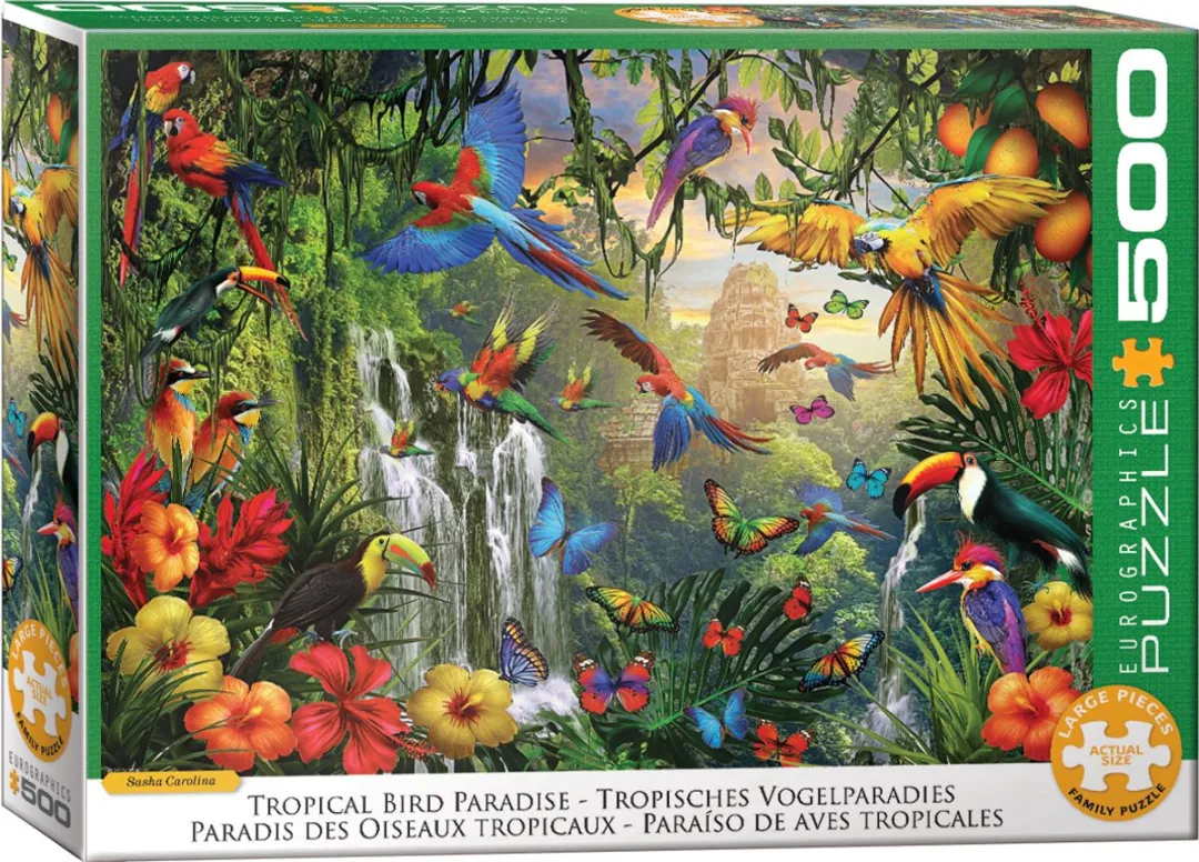 Eurographics Tropische Vogelparadijs Sasha Carolina 500 XL Puzzel