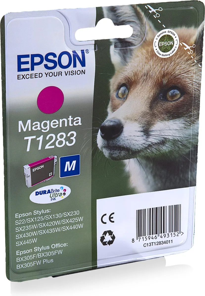 Epson T1283 Magenta Inktcartridge C13T12834020 - 3.5ml