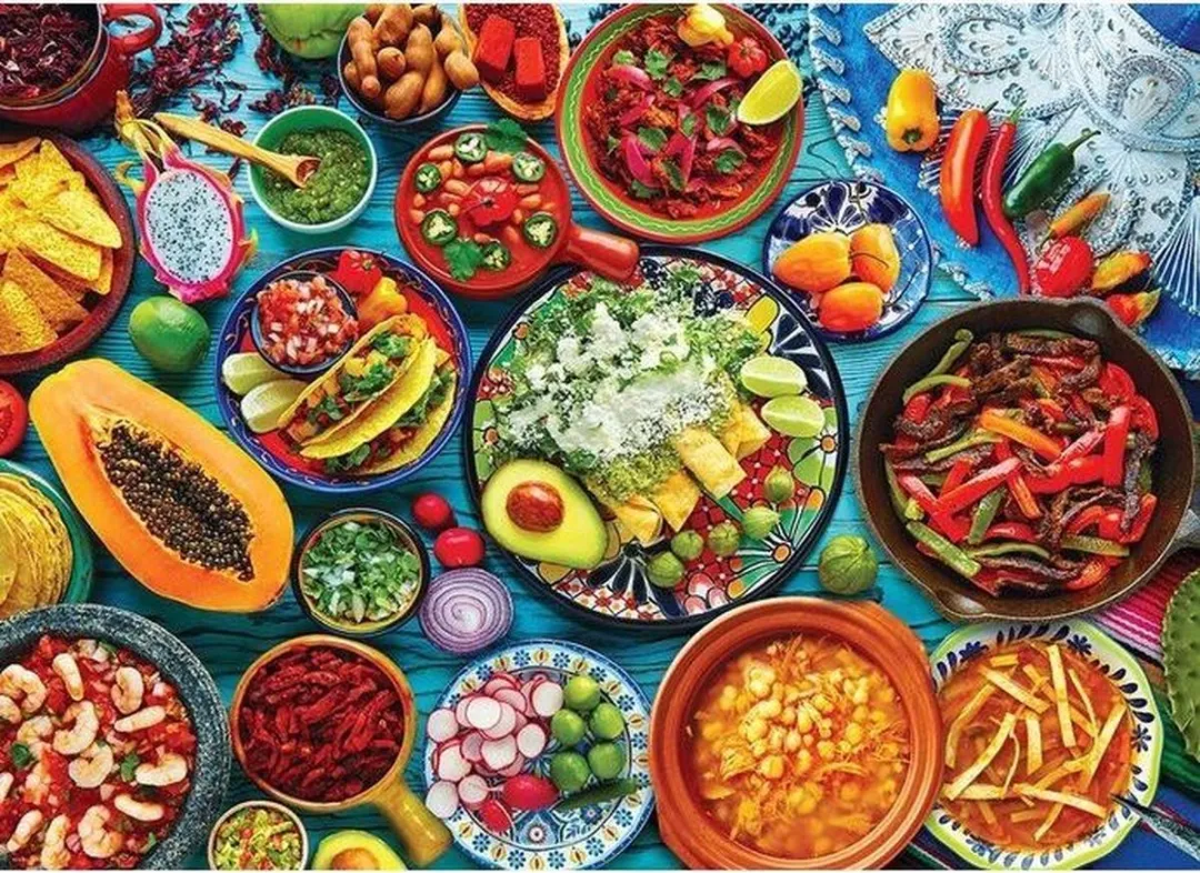Eurographics Mexicaanse Tafel Legpuzzel 1000 Stuks - 68x48cm - Meerkleurig