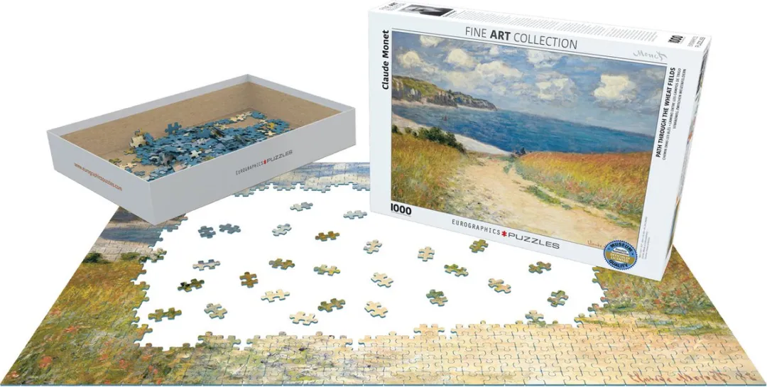 Eurographics Monet Het pad van de Cavée Pourville Legpuzzel 1000 Stuks