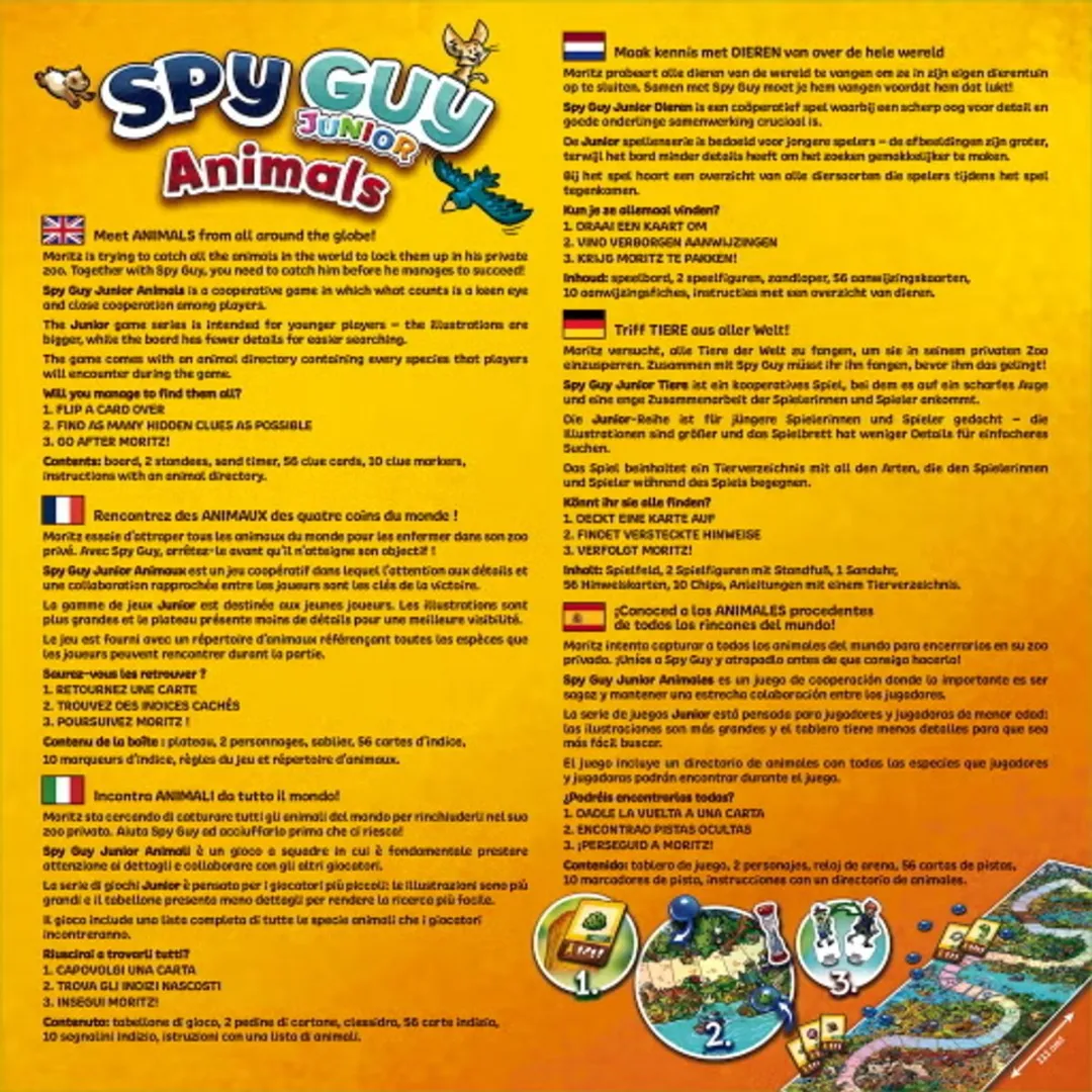 Trefl Spy Guy Junior Animals Coöperatief Dierenspel - 2-6 Spelers