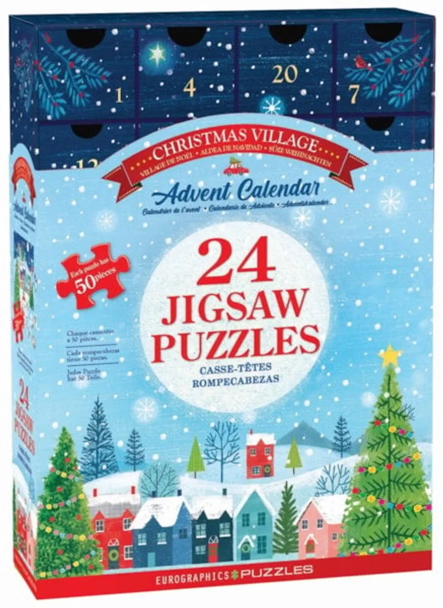 Eurographics Adventskalender Kerstdorp Joanne Cave 24x50 Stuks