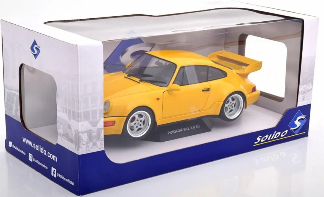 Porsche 911 (964) 3.8 RS 1990 Schaalmodel 1:18 - Geel
