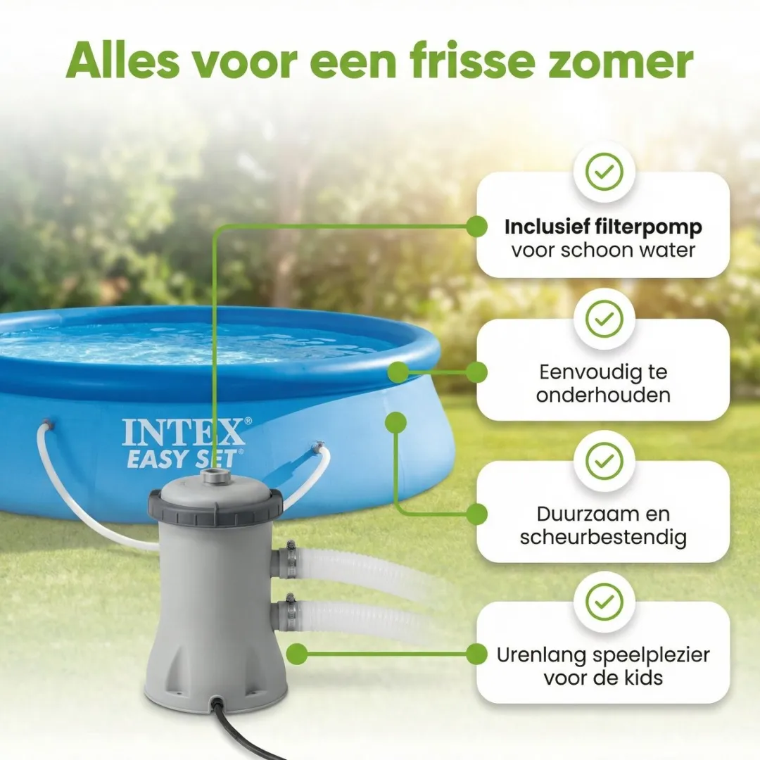 Intex Easy Set Zwembad 305x76cm - Blauw - 7-delig
