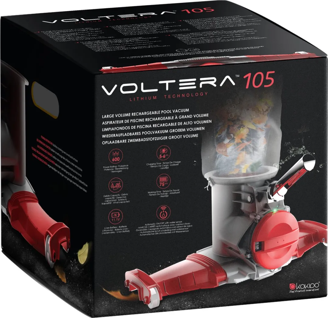 Kokido Volta V10 W'eau Zwembadstofzuiger - Grijs/Rood