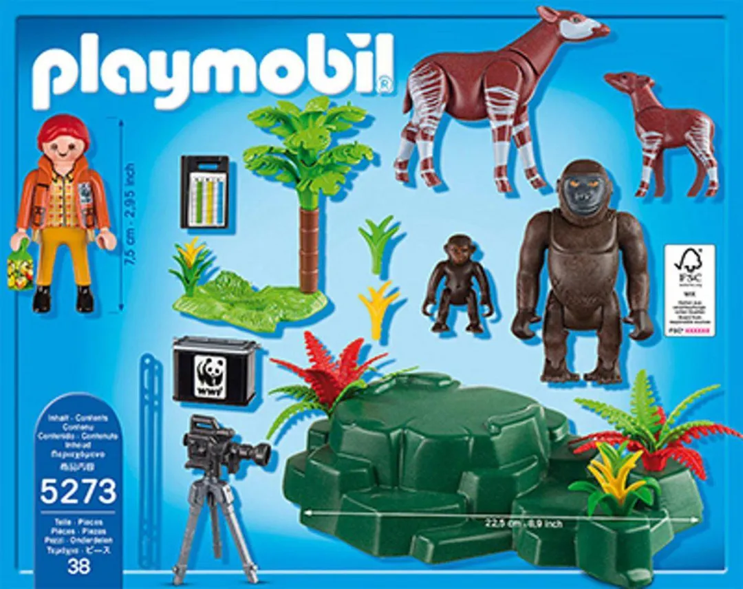 Playmobil Onderzoeker met Okapi & Gorilla's 5273 - Mix - afbeelding 3 van 3