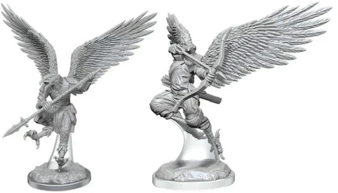 Wizkids D&D Nolzur's Marvelous Miniatures Aarakocra Fighters - Grijs