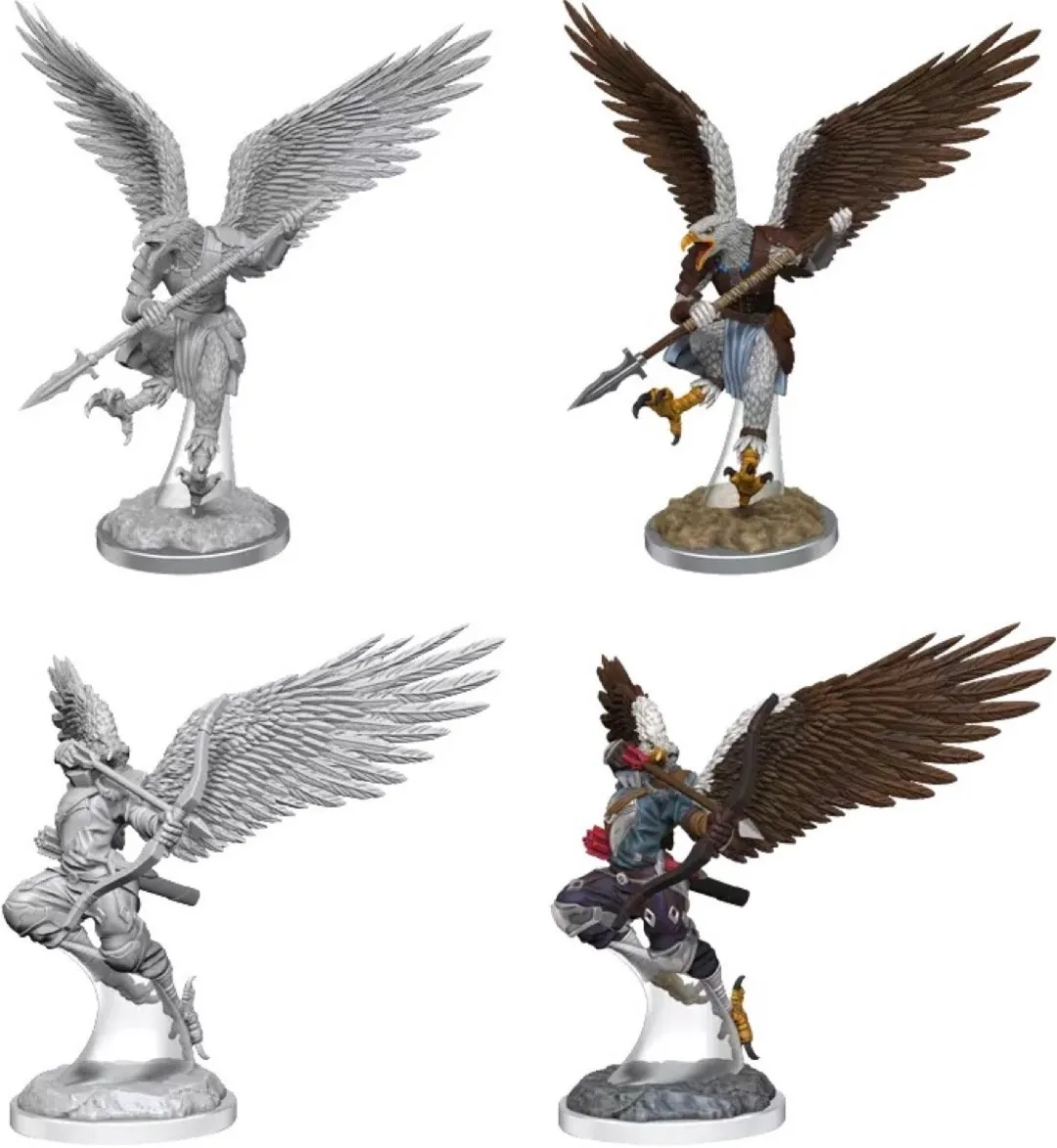Wizkids D&D Nolzur's Marvelous Miniatures Aarakocra Fighters - Grijs