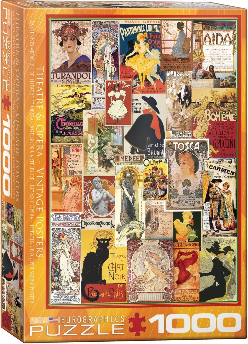 Eurographics Vintage Theater- en Operaposters Legpuzzel 1000 Stuks