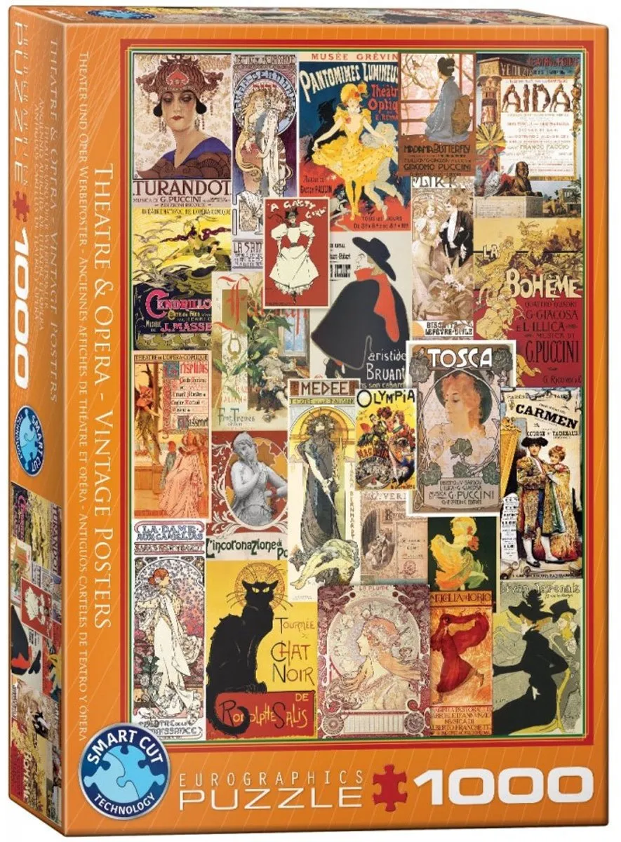 Eurographics Vintage Theater- en Operaposters Legpuzzel 1000 Stuks - MPN eu6000-0935 - Meerkleurig