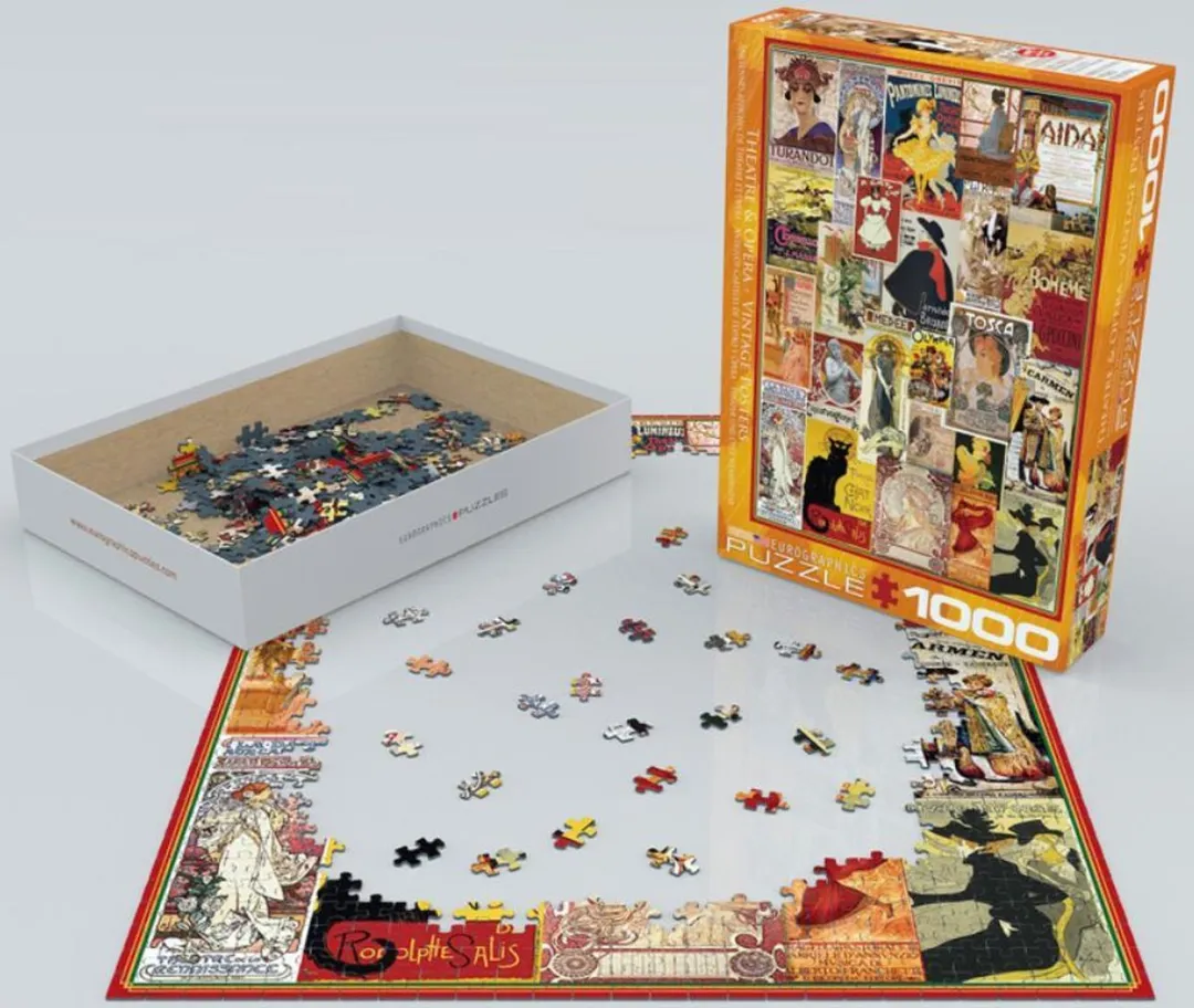 Eurographics Vintage Theater- en Operaposters Legpuzzel 1000 Stuks - MPN eu6000-0935 - Meerkleurig