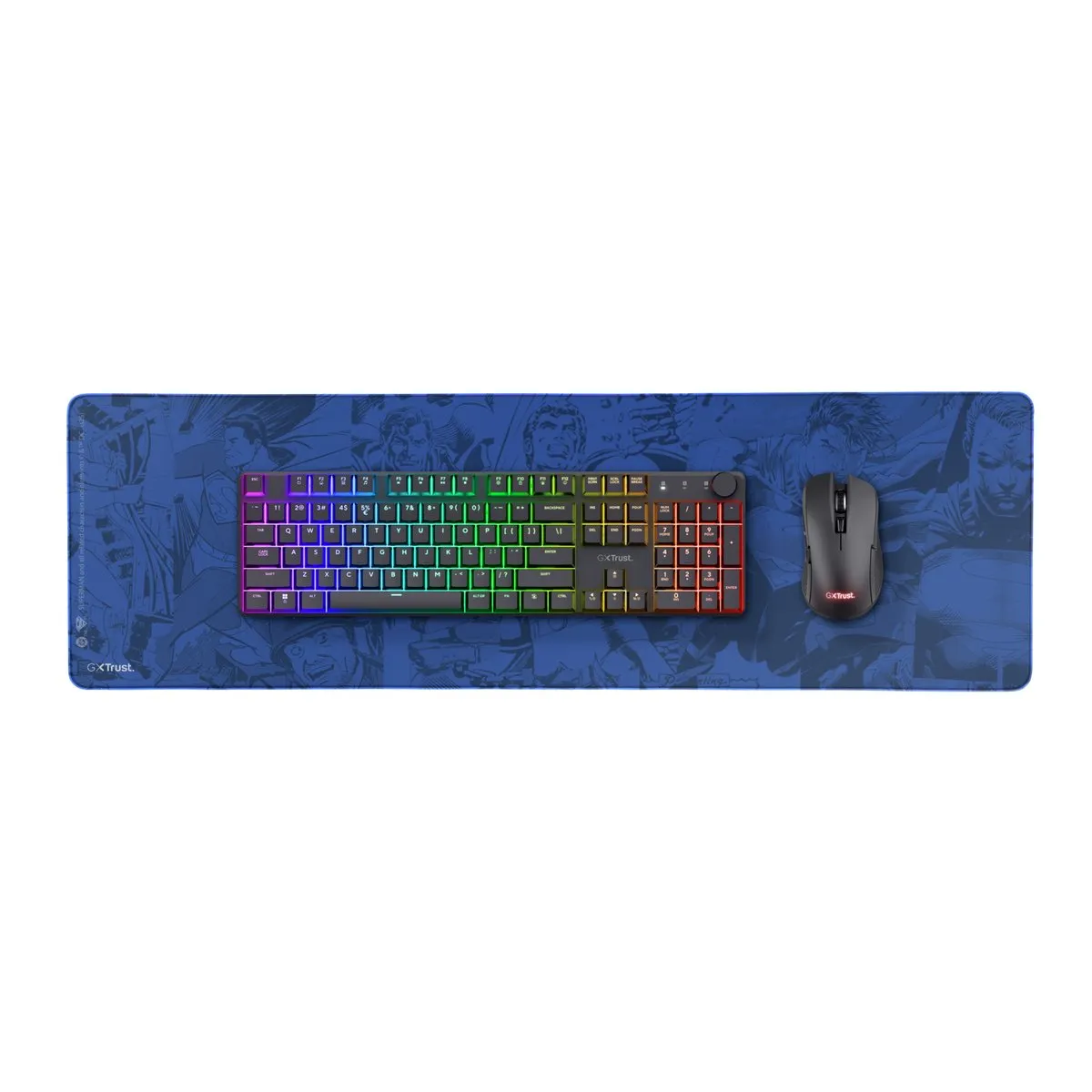 Trust GXT 759SM Superman XXL Gaming Muismat 930x300mm - Superman Blauw