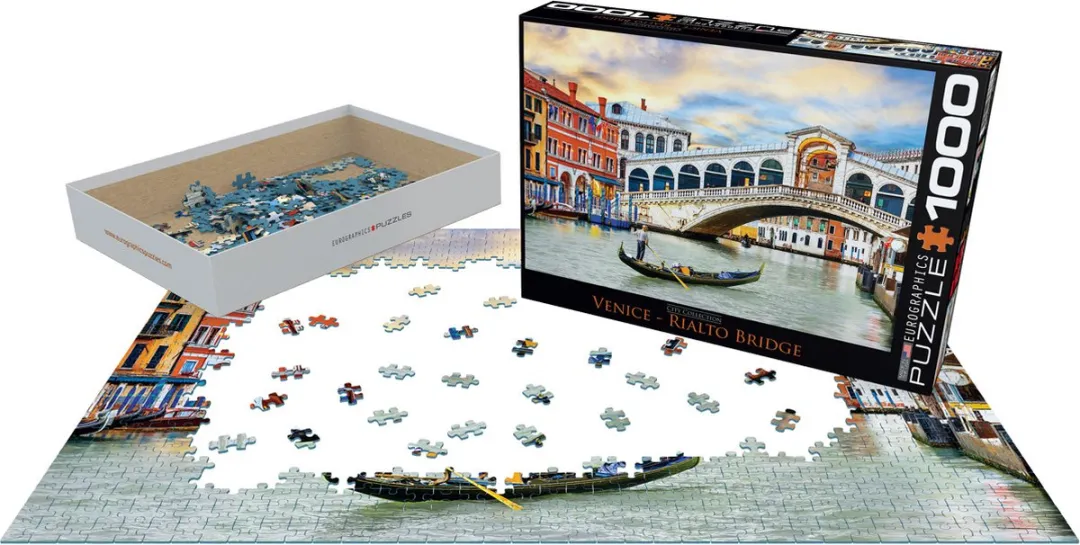 Eurographics Rialtobrug in Venetië Legpuzzel 1000 Stuks - 68x48cm