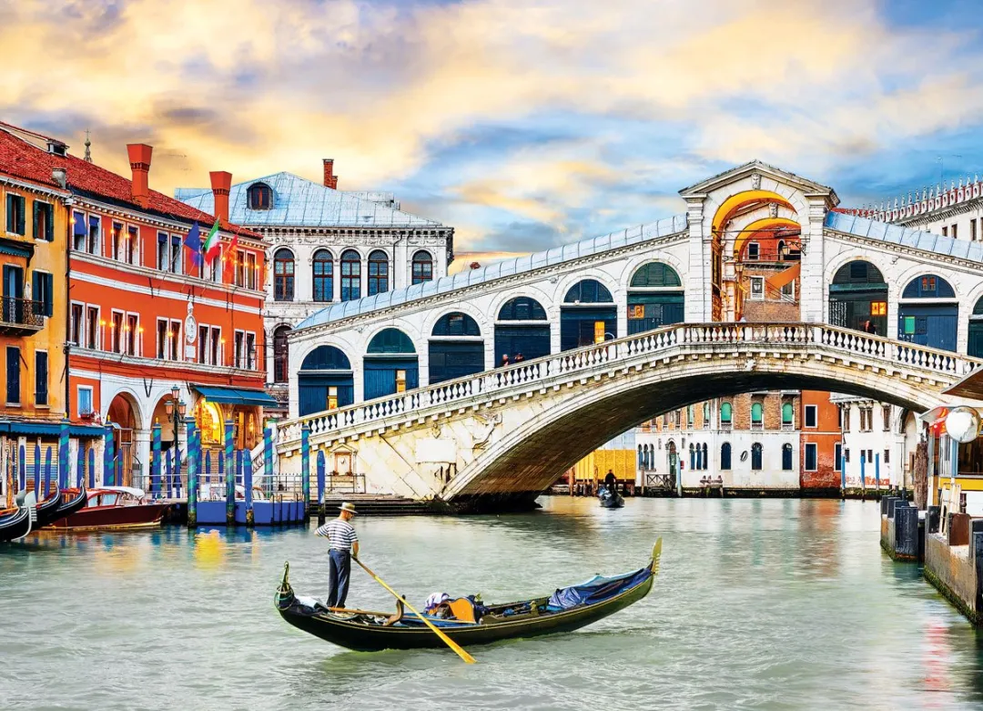 Eurographics Rialtobrug in Venetië Legpuzzel 1000 Stuks - 68x48cm