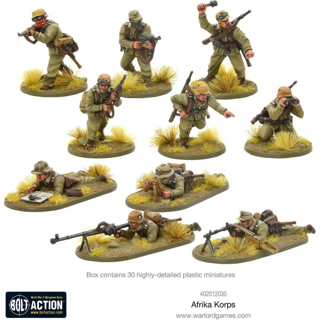 Warlord Games Afrika Korps - 30 Onderdelen