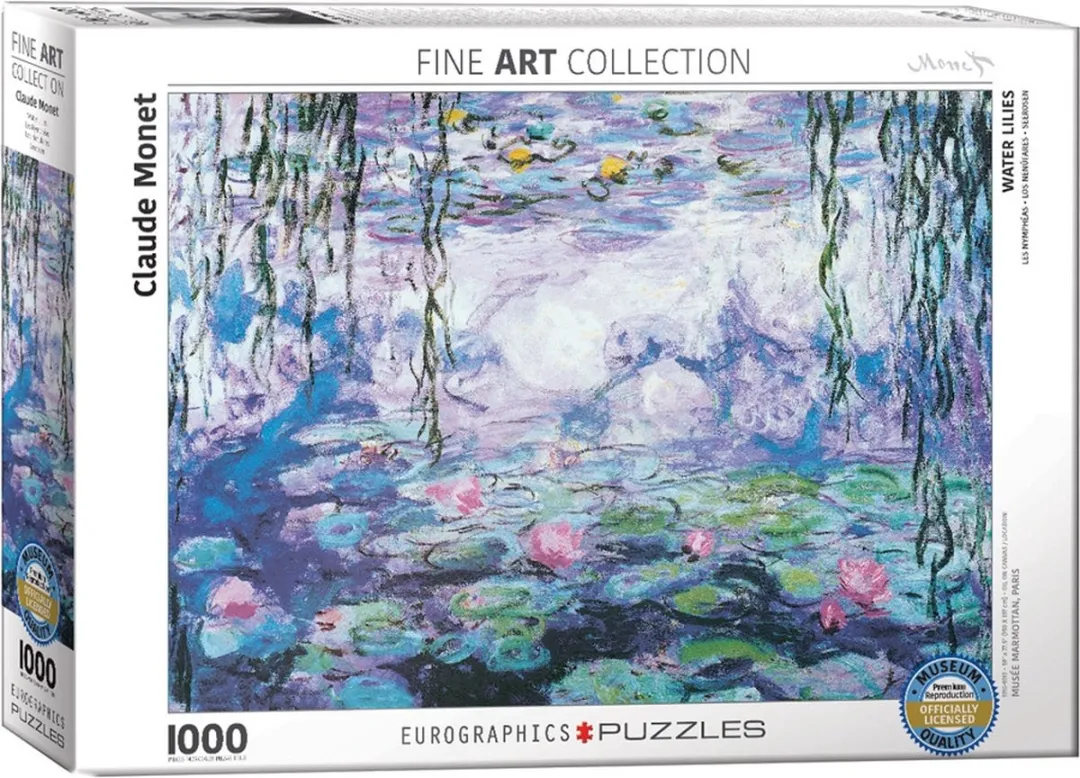 Eurographics Waterlelies Weerkaatsing van de Wilg Monet Legpuzzel 1000 Stuks