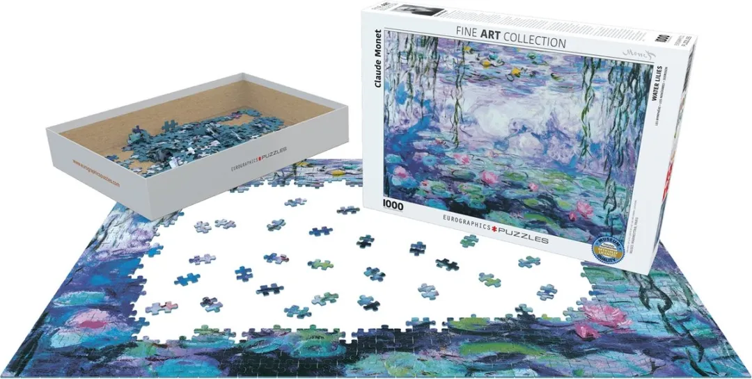 Eurographics Waterlelies Weerkaatsing van de Wilg Monet Legpuzzel 1000 Stuks - Fine Art