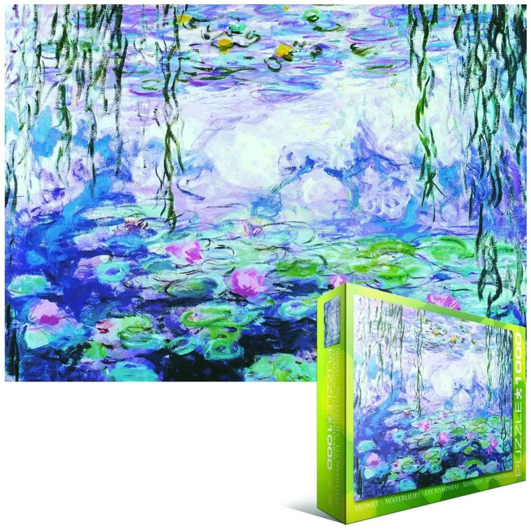 Eurographics Waterlelies Weerkaatsing van de Wilg Monet Legpuzzel 1000 Stuks - Fine Art
